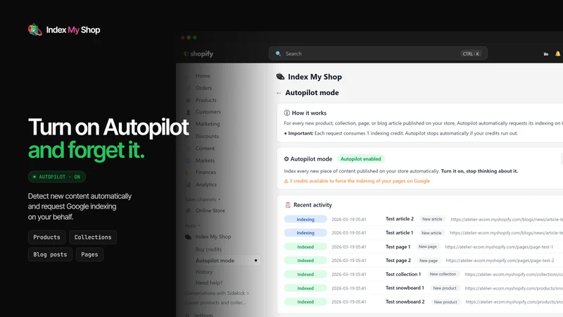 IndexMyShop (on Google)