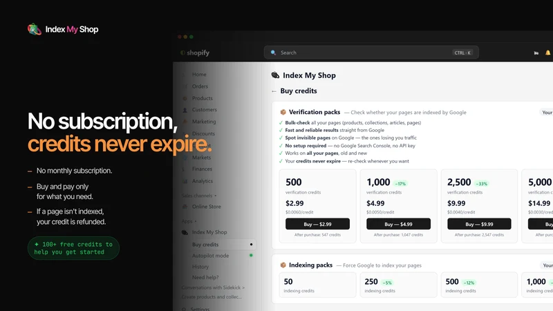 IndexMyShop (on Google)