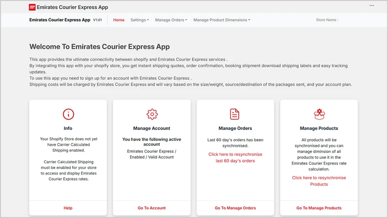 Emirates Courier Express App
