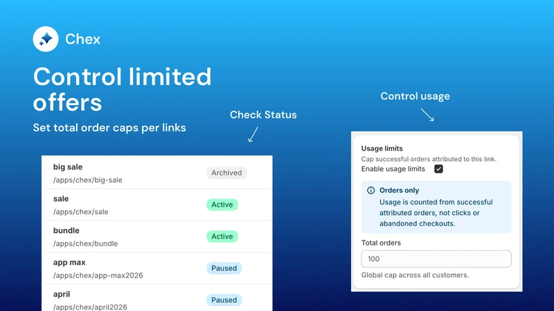 Chex ‑ Checkout Links
