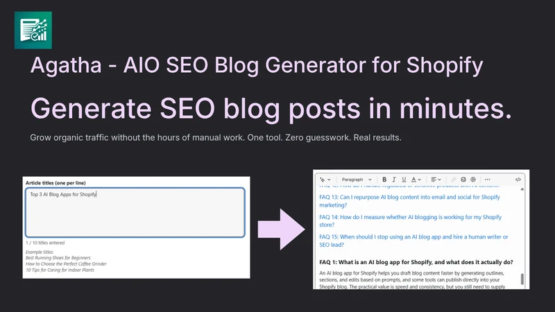 Agatha: AIO SEO Blog Generator