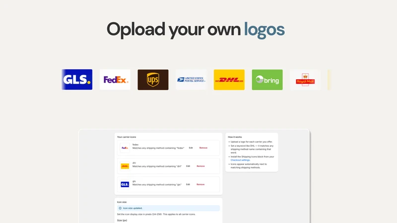 Arktic: Checkout carrier icons