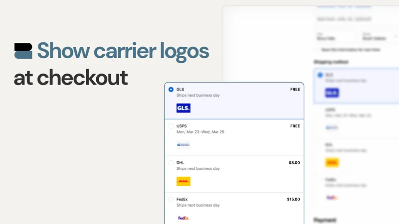 Arktic: Checkout carrier icons