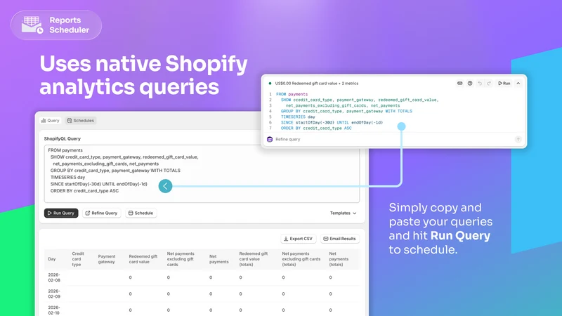 Native Reports Scheduler