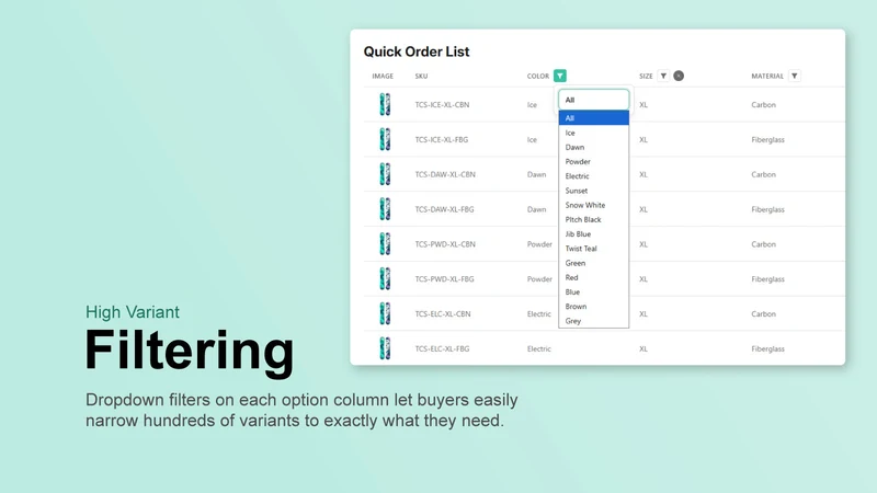 QOL Pro: Quick Order List