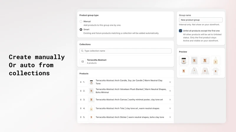 Opsify product groups