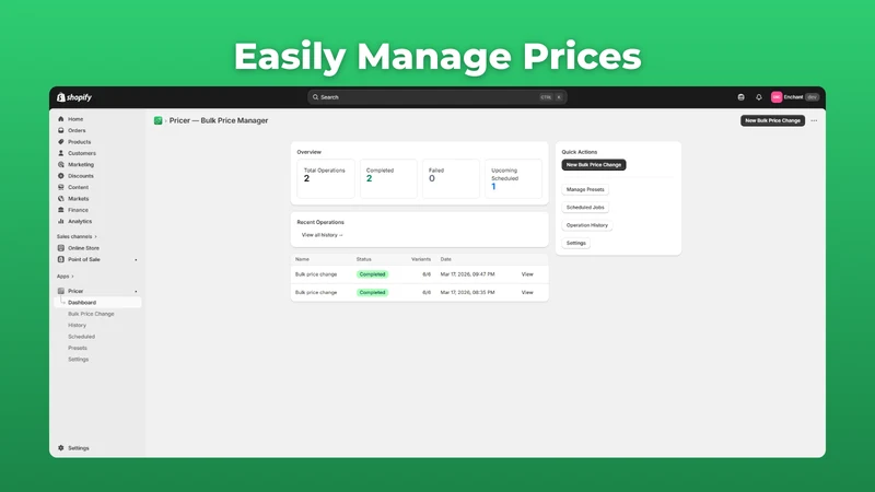 Pricer — Bulk Price Manager