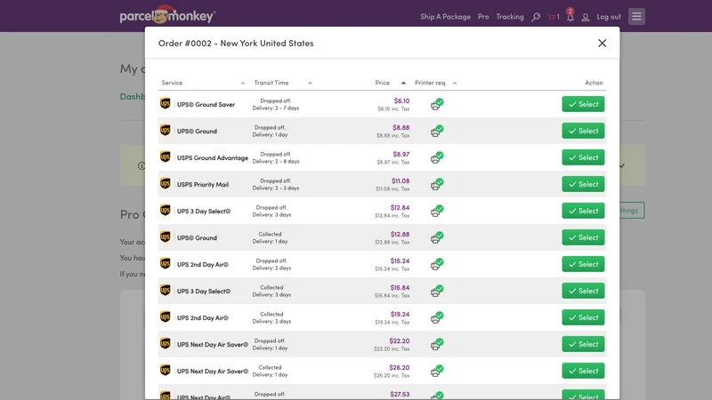 Parcel Monkey Pro