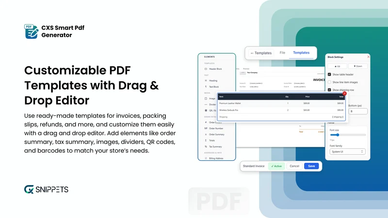 CXS Smart PDF Generator