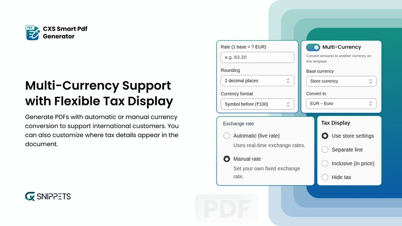 CXS Smart PDF Generator
