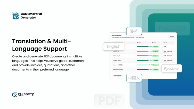 CXS Smart PDF Generator