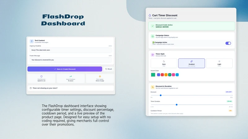 FlashDrop Countdown Discounts