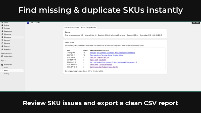 StoreGuard – Find Missing SKUs