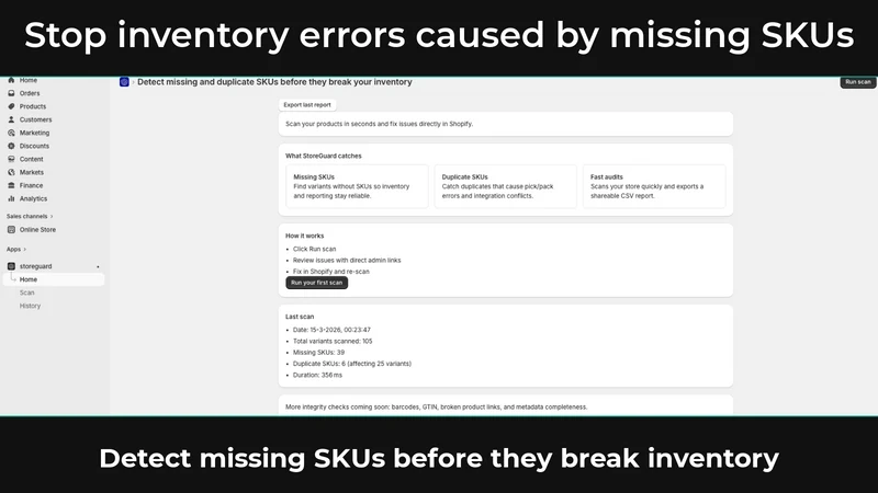 StoreGuard – Find Missing SKUs