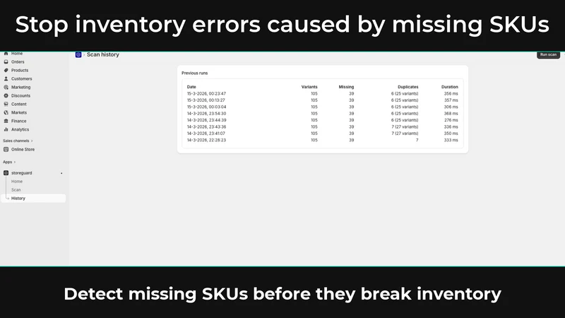 StoreGuard – Find Missing SKUs