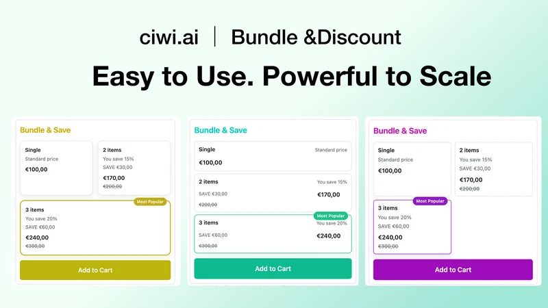 Ciwi.ai ‑ Bundles & Discounts