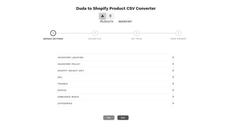 Vostari CSV Converter: Duda