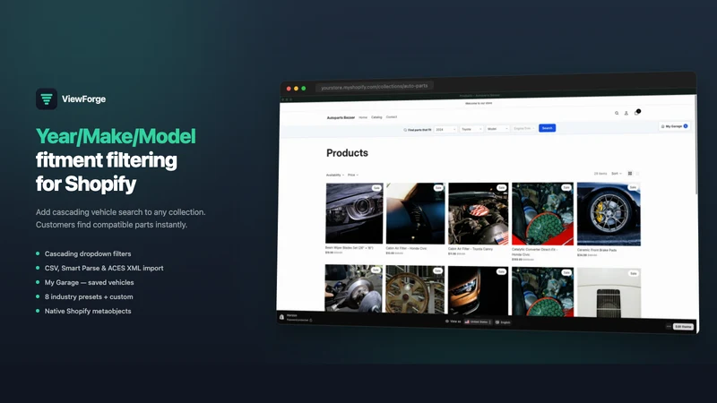 ViewForge: YMM Search & Filter