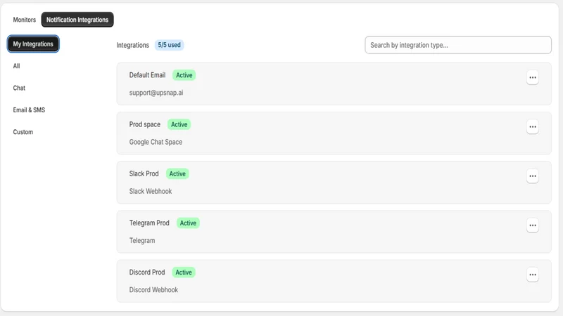 UpSnap ‑ Store Monitor