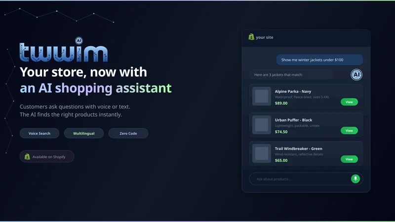 TWWIM AI Shopping Assistant