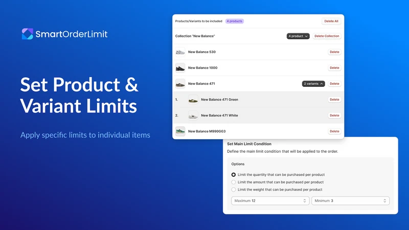 Order Limits Quantity Smarter