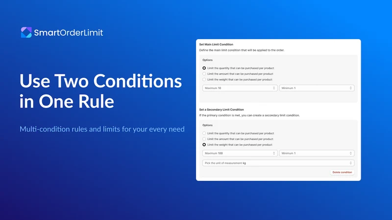 Order Limits Quantity Smarter