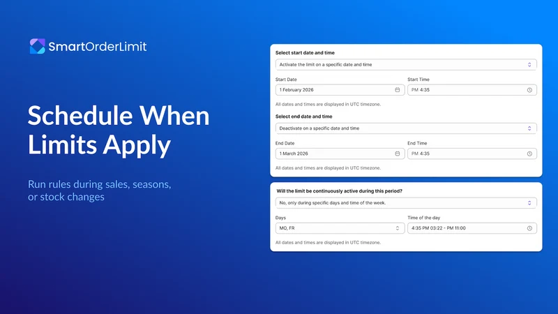 Order Limits Quantity Smarter