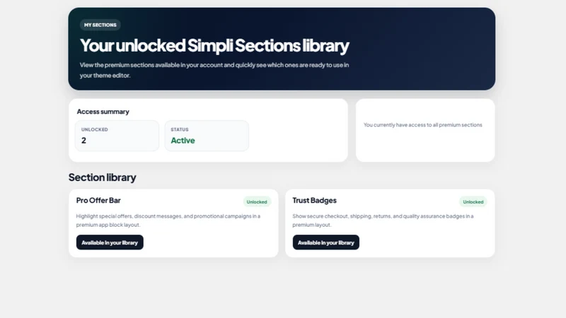 Simpli Sections