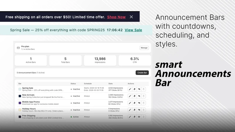 Smart Announcements Bar