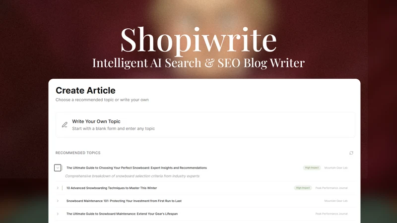 Shopiwrite AI Search & SEO