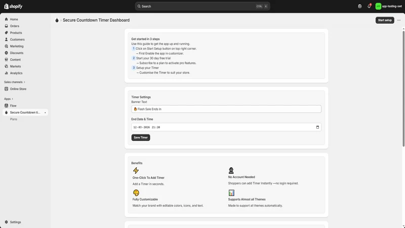 Secure Countdown Timer