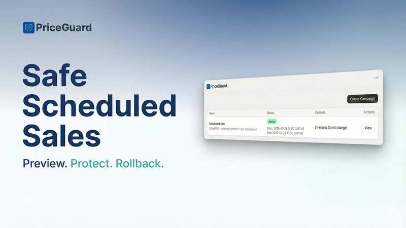 PriceGuard — Scheduled Pricing