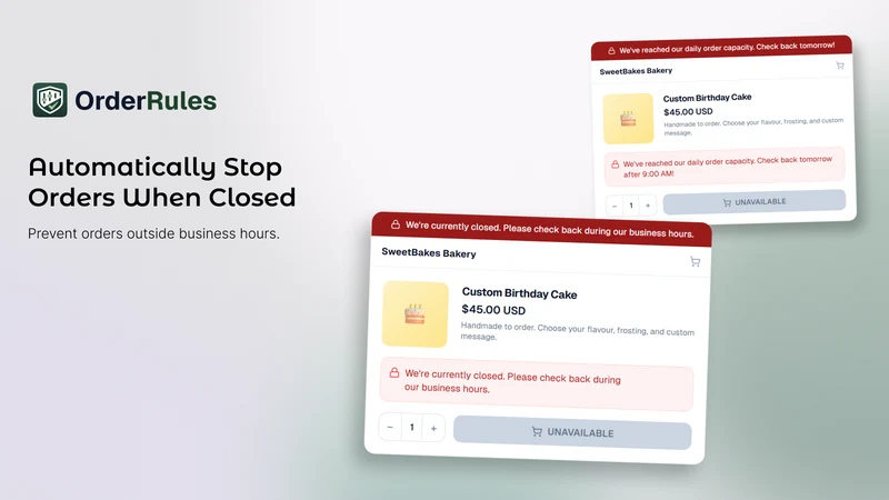 OrderRules ‑ Limits & Delivery