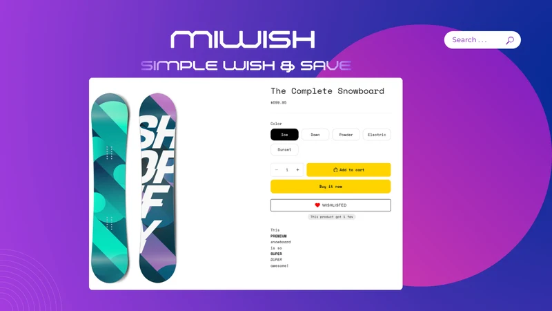 Miwish ‑ Simple Wish & Save