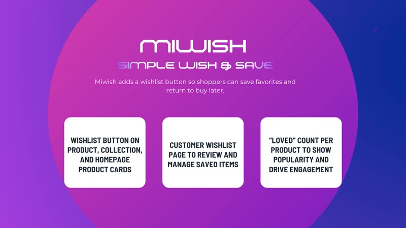 Miwish ‑ Simple Wish & Save
