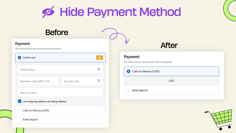 DMJ ‑ Hide Payment Methods