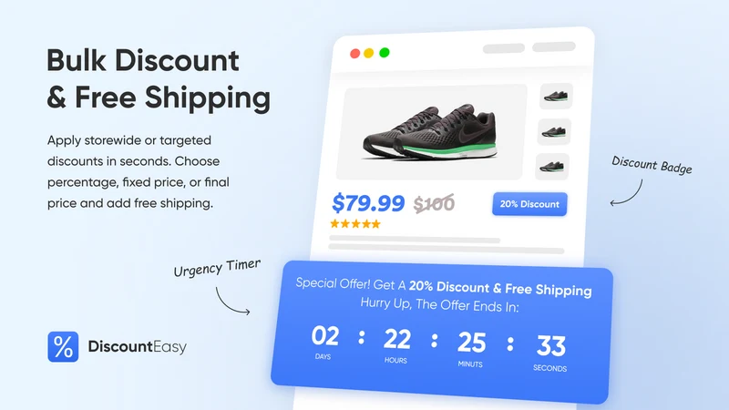 Discount Easy: Badge & Timer
