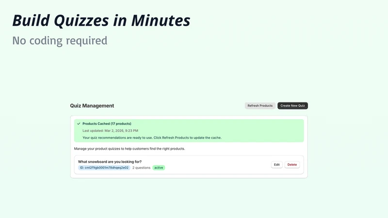 UserToCart: Quiz