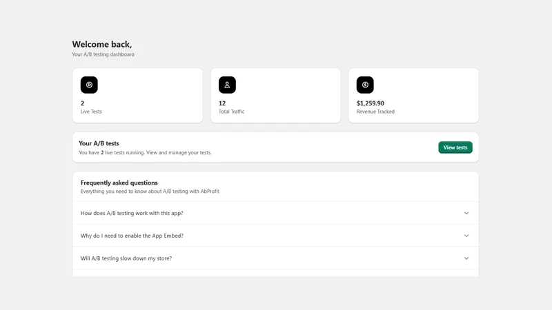 AbProfit: Product A/B Testing