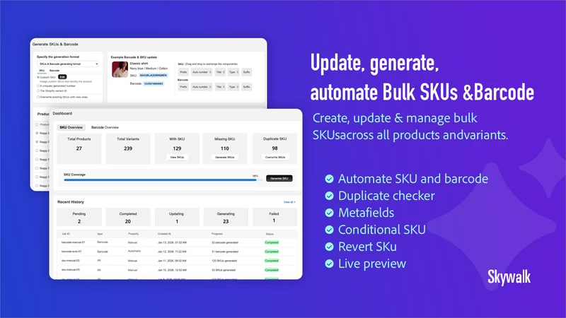 SKU Generator & Barcode Auto