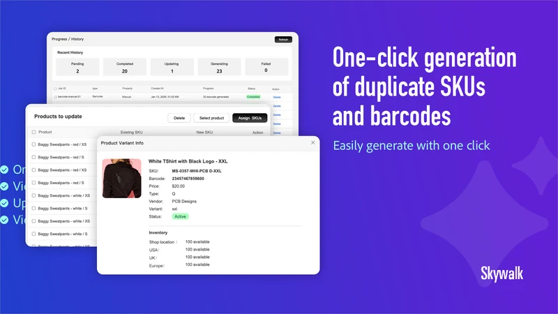 SKU Generator & Barcode Auto