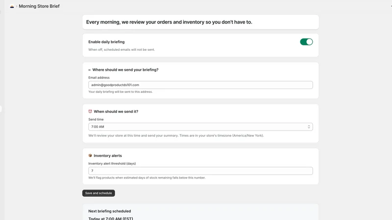 Sage Store Brief