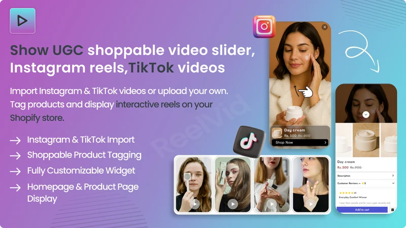 Reel vid (shopable video app)
