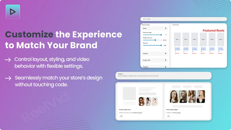 Reel vid (shopable video app)