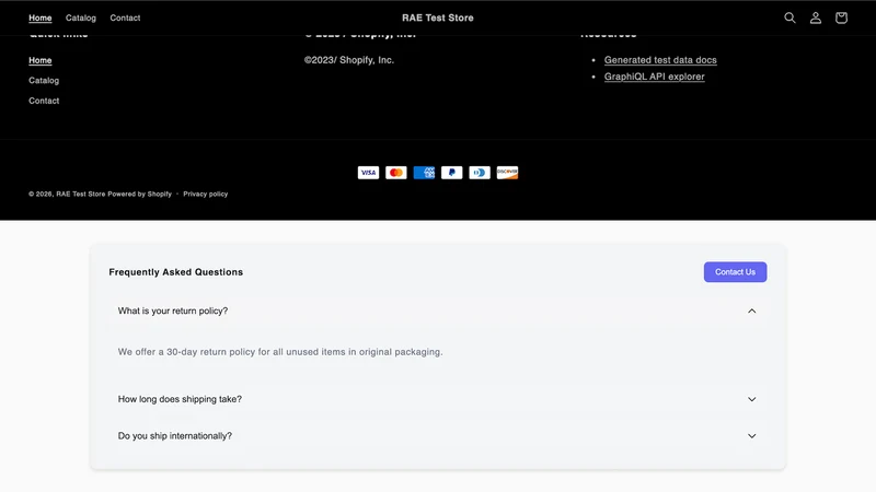 RAE FAQ Component