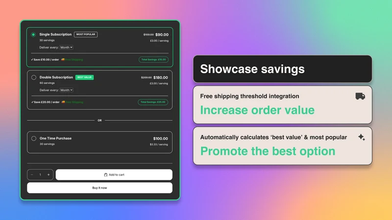 Quench Subscriptions | Widget