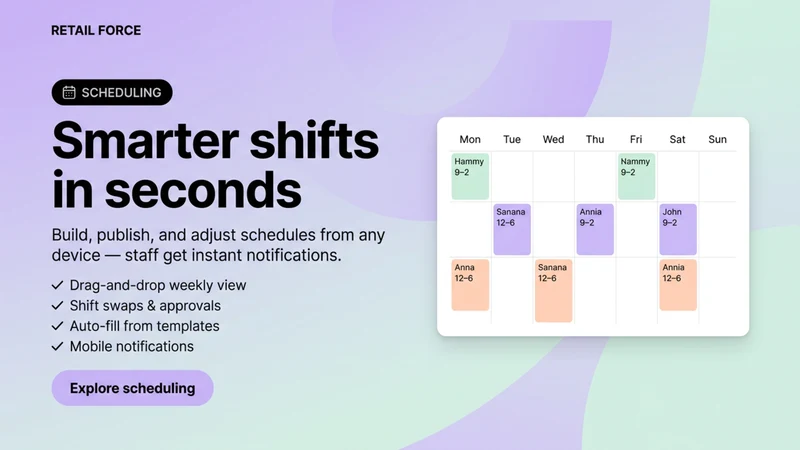 RetailForce: POS Time Clock In