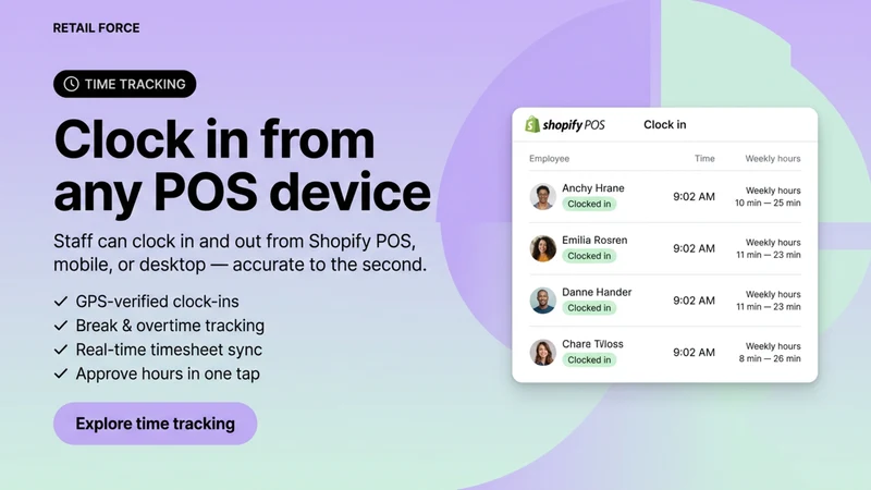 RetailForce: POS Time Clock In