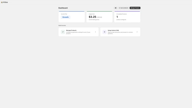 PODai: Custom Products with AI
