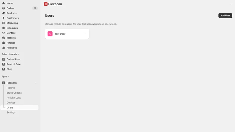 Pickscan ‑ Pick, Pack & Scan